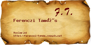 Ferenczi Tamás névjegykártya
